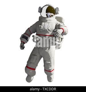 3D Rendering accurato dal punto di vista medico illustrazione di un astronauta isolato su uno sfondo bianco Foto Stock