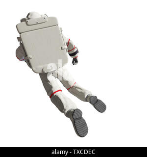 3D Rendering accurato dal punto di vista medico illustrazione di un astronauta isolato su uno sfondo bianco Foto Stock
