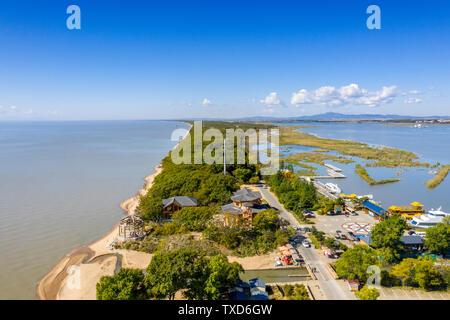 Confine Sino-Russian Xingkai lago Lago di colore di autunno Foto Stock