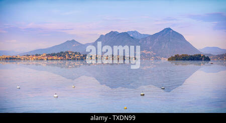 Isola Superiore isola sul lago Maggiore, Lombardia, Italia settentrionale Foto Stock