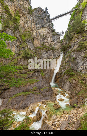 Poellat gorge in Schongau vicino al Castello di Neuschwanstein, Baviera, Germania Foto Stock