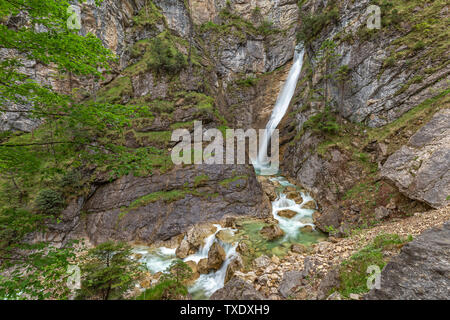 Poellat gorge in Schongau vicino al Castello di Neuschwanstein, Baviera, Germania Foto Stock