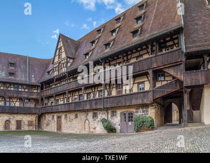 Posizione medievale chiamato Palazzo Vecchio a Bamberg in Baviera Foto Stock