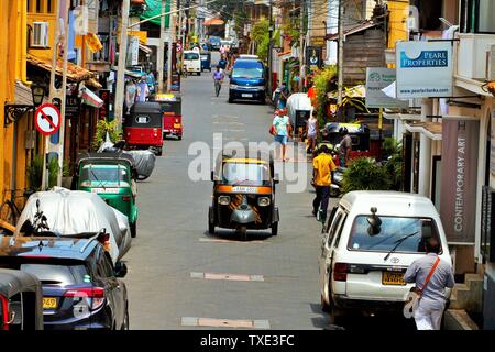 Peddler Street in fort Olandese, Galle, Sri Lanka Foto Stock