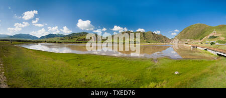 Sanke zona umida prateria, Xiahe, Gannan, provincia di Gansu Foto Stock