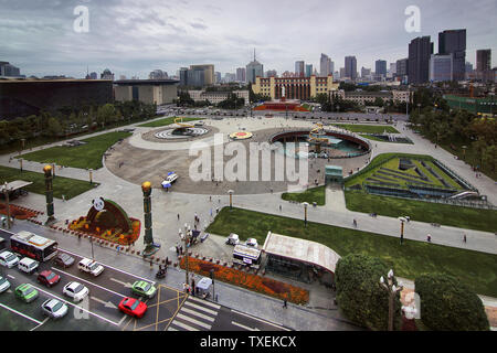 Chengdu Tianfu Square Paesaggio Urbano Foto Stock