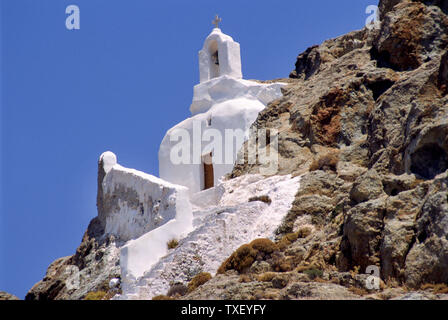 Bellissima cappella nell'isola di Naxos cicladi grecia Foto Stock