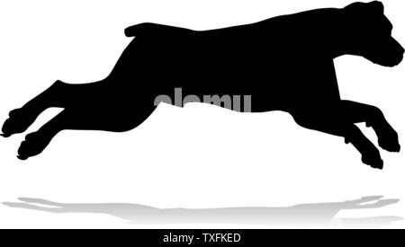 Silhouette cane animale domestico Illustrazione Vettoriale