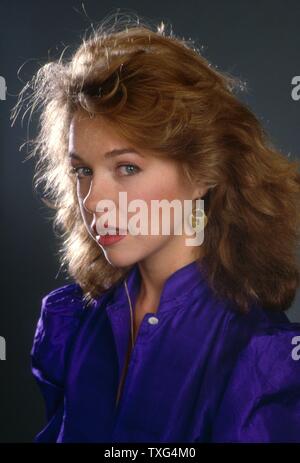 L'attrice francese Sabine Haudepin nel 1986. Foto Stock