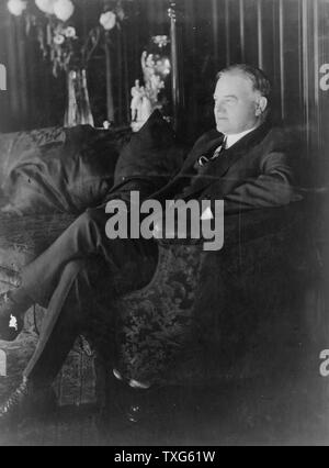 Il presidente Herbert Hoover, trentunesimo Presidente degli Stati Uniti d'America (1921-1933) Foto Stock