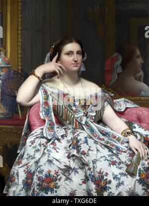 Jean-Auguste-Dominique Ingres scuola francese Madame Moitessier Olio su tela Foto Stock