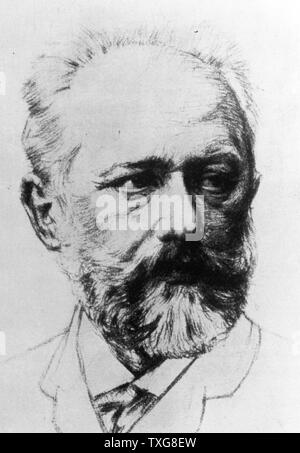 Peter Ilich Tchaikovsky, il compositore russo Foto Stock