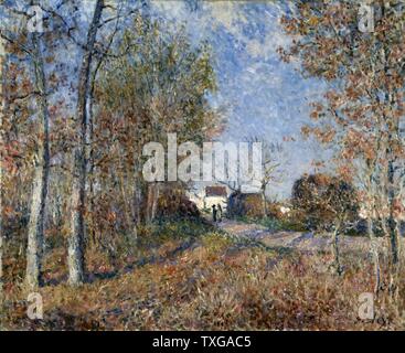 Alfred Sisley Scuola di inglese Onu coin de bois aux Sablons 1883 olio su tela (60,5 x 73,5 cm), Parigi, Musée d'Orsay Foto Stock