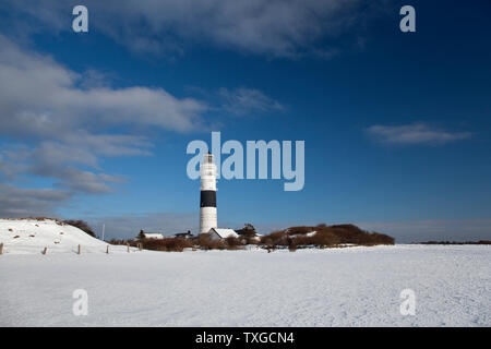 Geografia / viaggio, Germania, Schleswig-Holstein, faro a Kampen in inverno, isola Sylt, Nord, diritti aggiuntivi-clearance-Info-non-disponibile Foto Stock