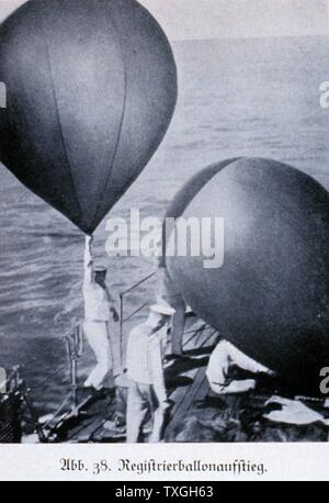 Fotografia scattata durante la spedizione di meteore da F. Spiess. Il tedesco della Atlantic expedition. Datata 1927 Foto Stock