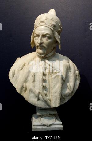 Busto in marmo di Francesco Molin (1575-1655), Doge di Venezia da Justus de Corte (1627-1679), scultore fiammingo. Risalenti al XVII secolo Foto Stock