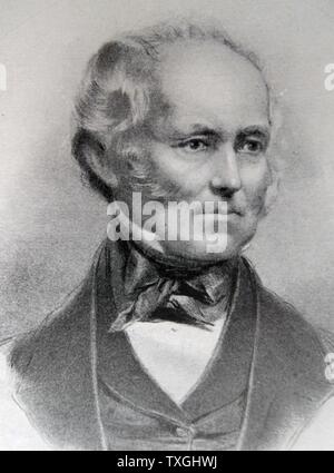 Ritratto di Sir Samuel Cunard, 1° Baronet (1787-1865) una spedizione britannica del magnate. Datata del XIX secolo Foto Stock