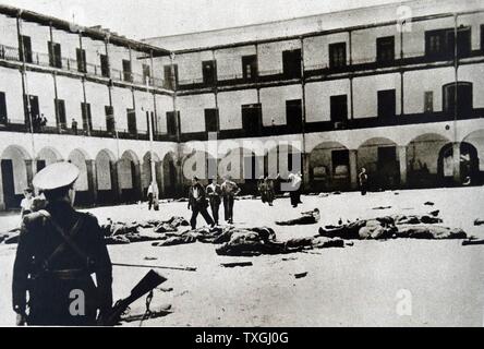 I Repubblicani spagnoli uccisi durante le fasi di apertura della Guerra Civile Spagnola. 1936 Foto Stock