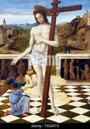 Pittura intitolata 'il Sangue del Redentore" di Giovanni Bellini (1430-1516) un italiano pittore rinascimentale. Datata XVI Secolo Foto Stock