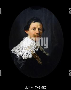 Ritratto di Philips Lucasz, un alto funzionario con la Compagnia Olandese delle Indie Orientali, da Rembrandt Harmenszoon van Rijn (1606-1669) un pittore olandese e incisore. Risalenti al XVII secolo Foto Stock