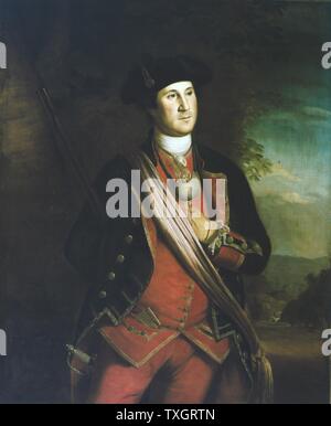 George Washington (1732-99), il primo Presidente degli Stati Uniti d'America Olio su tela Custis Lee Collection Foto Stock