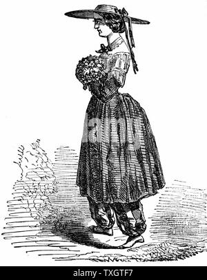 Amelia Bloomer (1818-1894) femminista americano e campione di vestire la riforma. Lo stile di abbigliamento per donne ha progettato e indossava, e che ha dato il nome di Bloomers per donne nether indumenti. 1869 incisione su legno Londra Foto Stock