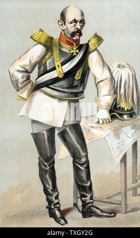 Otto Edward Leopold, conte von Bismarck (1815-98) Prusso-German statista e architetto della moderna Germania Cartoon da "Vanity Fair"al tempo della guerra franco-prussiana 1870 Londra Foto Stock