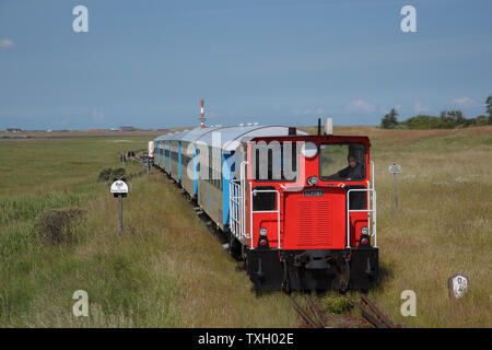 Geografia / viaggio, Germania, bassa Sassonia, il treno dell'isola sull'isola di Wangerooge, Isole Frisone Orientali, diritti aggiuntivi-clearance-Info-non-disponibile Foto Stock