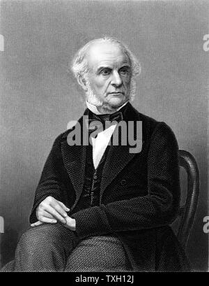 William Ewart Gladstone (1809-98) liberale britannico più. Pubblicato da incisione c1870 Foto Stock