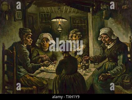 Vincent Van Gogh scuola olandese I Mangiatori di Patate 1885 olio su tela (82 x 114 cm) Amsterdam, il museo di Van Gogh Foto Stock