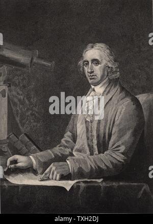 David Rittenhouse (1732-1796), astronomo americano e inventore. Egli ha introdotto la ragnatela come cross-peli in telescopi e strumenti di misurazione. Egli ha scoperto l'atmosfera del pianeta Venere. Incisione del 1896. Foto Stock