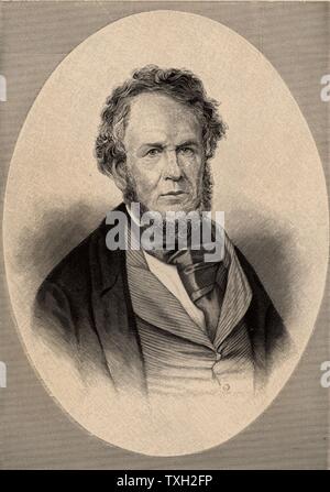 Henry Rowe Schoolcraft (1793-1864), American etnologo, geografo e geologo, nato ad Albany, New York. Nel 1832 egli ha scoperto la sorgente del fiume Mississippi. Ha studiato la cultura degli americani nativi, e il suo lavoro sulle leggende fornito materiale per Henry Wadsworth Longfellow il poema epico "La canzone di Hiawatha' (1855). Foto Stock