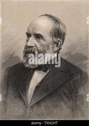 Leo Lesquereux (1806-1889), nato a Fleurier, Svizzera, ha emigrato in America con la sua famiglia nel 1847 e si stabilirono a Columbus, Ohio. Nel 1830 a causa di una malattia lo rese sordo. Un bryologist (esperto di muschi e epatiche) e palaeobotanist, ha assistito Louis Agassiz con la parte botanico del suo "Viaggio al Lago Superiore', e dopo William Sullivant la sua morte nel 1873 ha completato il suo lavoro su American muschi. Incisione, 1896. Foto Stock