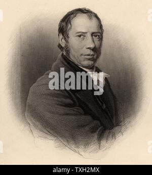 Richard Trevithick (1771-1833) ingegnere e inventore inglese, nato vicino a Redruth, Cornwall. Tra il 1800 e il 1815 egli ha costruito un numero di vapore veicoli stradali e locomotive ferroviarie. Incisione da 'vita di Richard Trevithick' da Francesco Trevithick (Londra, 1872). Foto Stock