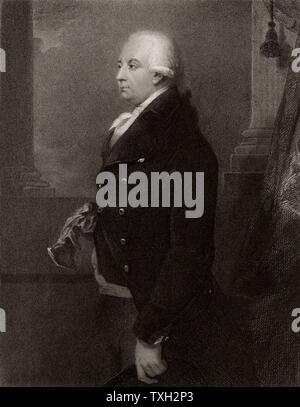 John Ker, 3° duca di Roxburghe (1740-1804) British cortigiano e prenota collector. Il Roxburghe Club è stato inaugurato nella sua memoria da appassionato bibliofilo il giorno nel 1812 quando la sua collezione è stata venduta per £23,341. Dopo incisione ritratto da William Hamilton Foto Stock