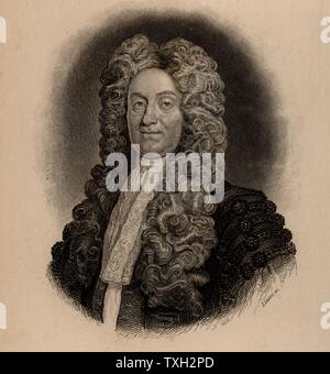 Hans Sloane (1660-1753) Irish-nato di collettore e di medico. Dotato il Chelsea Physick giardino, stabilito nella sua tenuta a Chelsea, Londra, all'oncia Company. Presidente della Royal Society 1727-1741. La sua collezione ha costituito la base del British Museum. Da 'del naturalista biblioteca" edito da William Jardine (Edimburgo e Londra 1839-1854). Incisione. Foto Stock