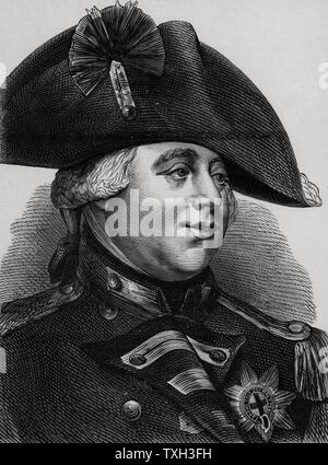 George III (1738-1820), re di Gran Bretagna e Irlanda dal 1760. Membro della dinastia Hanoverian. Incisione su legno c1900. Foto Stock