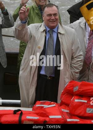 Signore Prescott (John Prescott) ex vice leader del partito laburista a Liverpools Albert Dock credit Ian Fairbrother/Alamy Stock Foto Foto Stock