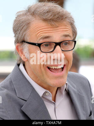 Membro della Giuria Christoph Waltz arriva alla giuria photocall durante la 66annuale internazionale di Cannes Film Festival di Cannes, Francia il 15 maggio 2013. UPI/David Silpa Foto Stock