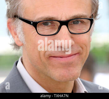 Membro della Giuria Christoph Waltz arriva alla giuria photocall durante la 66annuale internazionale di Cannes Film Festival di Cannes, Francia il 15 maggio 2013. UPI/David Silpa Foto Stock