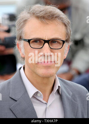 Membro della Giuria Christoph Waltz arriva alla giuria photocall durante la 66annuale internazionale di Cannes Film Festival di Cannes, Francia il 15 maggio 2013. UPI/David Silpa Foto Stock