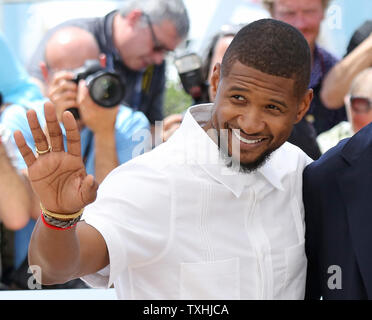 Usher arriva a un photocall per il film "Mani di pietra' durante la sessantanovesima annuale internazionale di Cannes Film Festival di Cannes, Francia il 16 maggio 2016. Foto di David Silpa/UPI Foto Stock