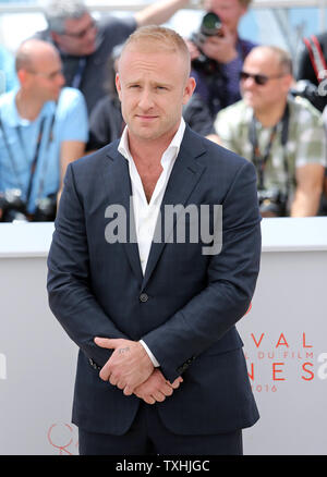 Ben Foster arriva a un photocall per il film "L'Inferno o acqua alta durante la sessantanovesima annuale internazionale di Cannes Film Festival di Cannes, Francia il 16 maggio 2016. Foto di David Silpa/UPI Foto Stock