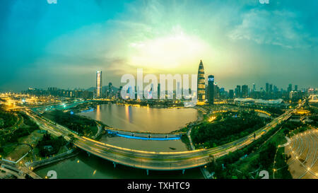 La Baia di Shenzhen Shenzhen Talent Park, Cina risorse, germogli di primavera Foto Stock