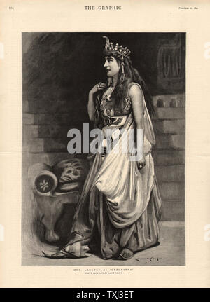 1881 Illustrated London News front page attrice Lillie Langtry come Cleopatra Foto Stock