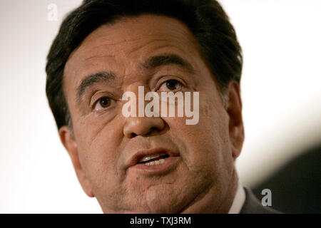 Candidato presidenziale democratico New Mexico Gov. Bill Richardson parla di un forum del processo democratico di candidati presidenziali ospitata dalla Associazione americana per la giustizia a loro 2007 Convegno annuale di Chicago di Domenica, 15 luglio 2007. (UPI foto/Brian Kersey) Foto Stock