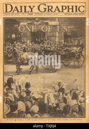 1920 Daily Graphic pagina anteriore reporting Principe di Galles, più tardi re Edward VIII Foto Stock