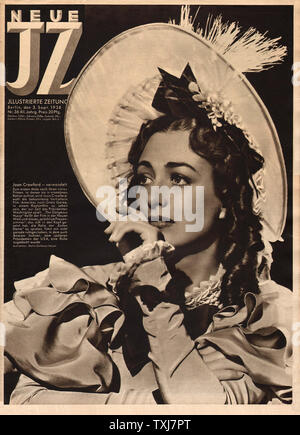 1936 Neue Illustrirte Zeitung attrice Joan Crawford Foto Stock