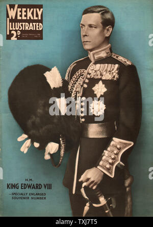 1936 illustrata settimanale King Edward VIII Foto Stock