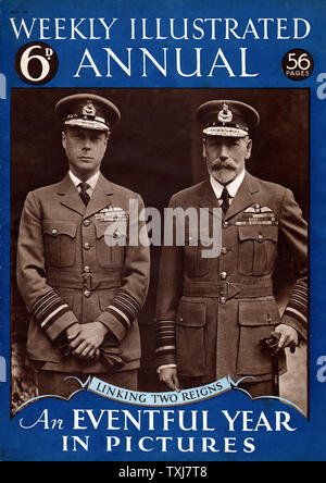 1936 illustrata settimanale King George V e il Principe del Galles (King Edward VIII) Foto Stock